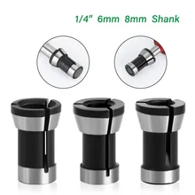 1/3PCS Set collets 6.35mm 8mm 6mm collet chuck Engraving Trimming machine Electric Router Milling Cutter Accessories