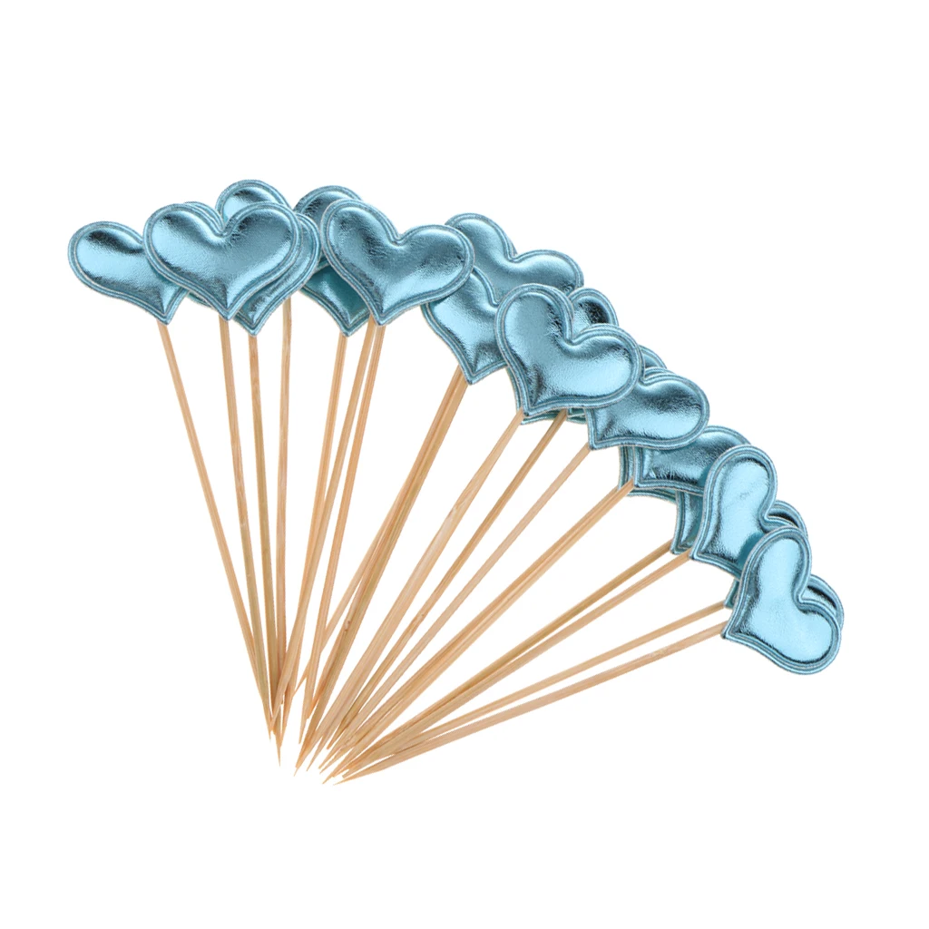 20 штук зубочистки сердца кожа кекс выбирает день рождения Toppers Дети День свадьбы