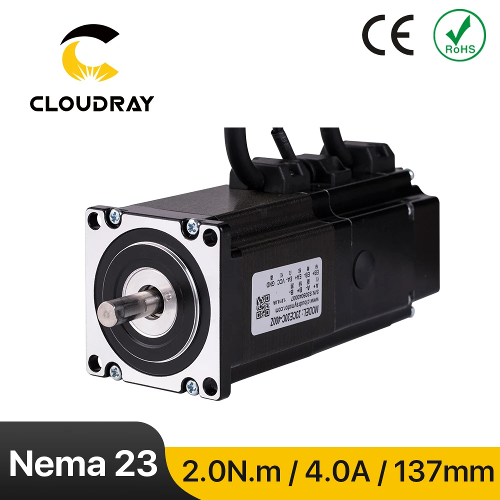 Cloudray Nema 23 stepper motor 2.0N.m 4.0A Closed Loop Stepper Servo motor with Brake with Encoder for CNC Laser 3D printer