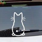 Наклейка на заднее стекло подвижный хвост автомобильный стикер Кот наклейки для стеклоочистителей