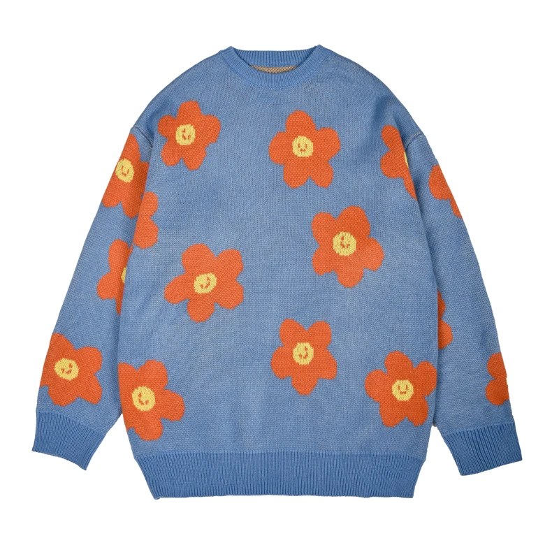 

Модный свитер с круглым вырезом, Мужская Уличная одежда в стиле хип-хоп черного и синего цвета, пуловер большого размера 5XL 2021 для осени и вес...