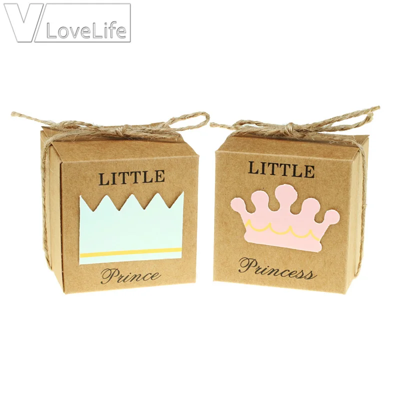 12 шт./лот маленькая принцесса коробка конфет Корона шпагат детская вечеринка для