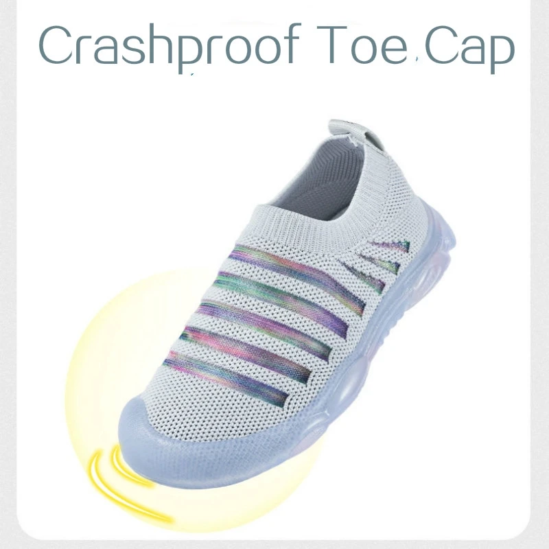

NYCOOL Kids Sneakers Toddler Prewalker Baby Shoes Knitting Mesh Shoes Little Girl Shoes Jelly Boy Children Shoes Summer Unisex