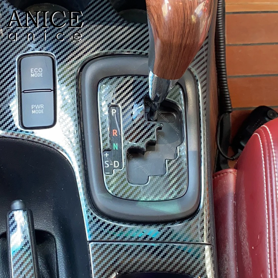 Углеродное волокно Цвет Нержавеющая Авто шестерни сдвига панель отделка