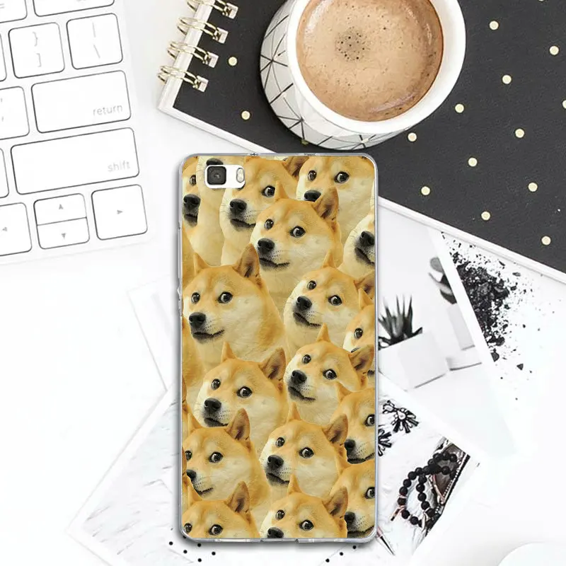 Soft Phone Case Silicone for Huawei Honor 4C 5A 5C 5X 6 6C 7 7A 7C 8 8C 8S 9 10 20 10i 20i V8 V10 Lite Pro Beautiful Doge MEME |