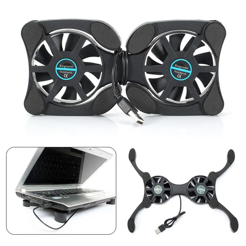 

Universal Foldable USB Laptop Cooler Quiet Heat Dissipation Cooling Fan Bracket Laptop Cooling Fan Holder