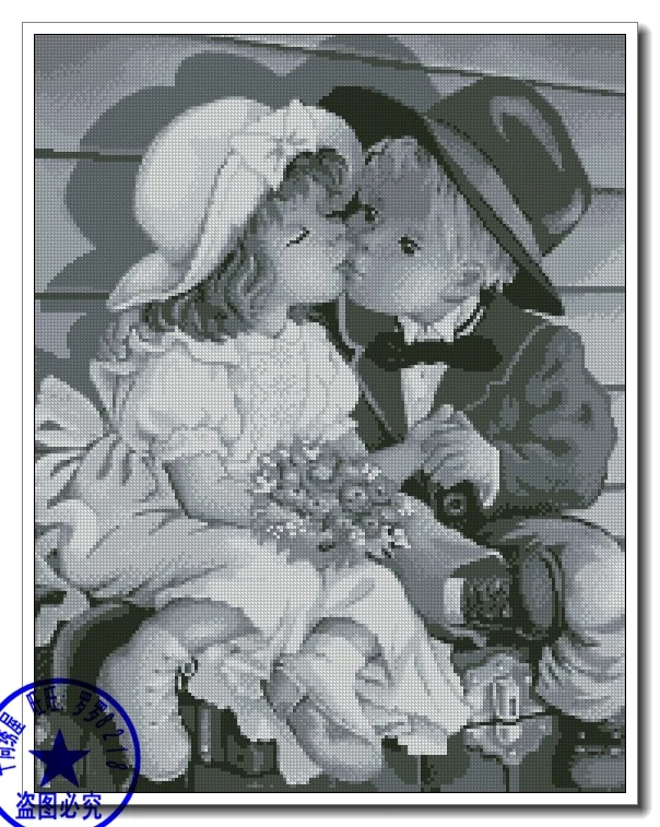 

Высшее качество, хлопок, бесплатная доставка, высокое качество, популярный Набор для вышивания крестиком, поцелуй поцелуя, молодой поцелуй, ...