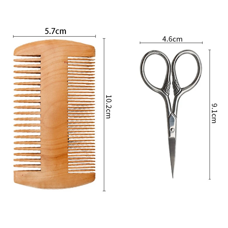 

Beard Comb Set Beard Oil Head Shape Beard Comb Brush Care Beard Oil Tool Beard Comb Set Professional