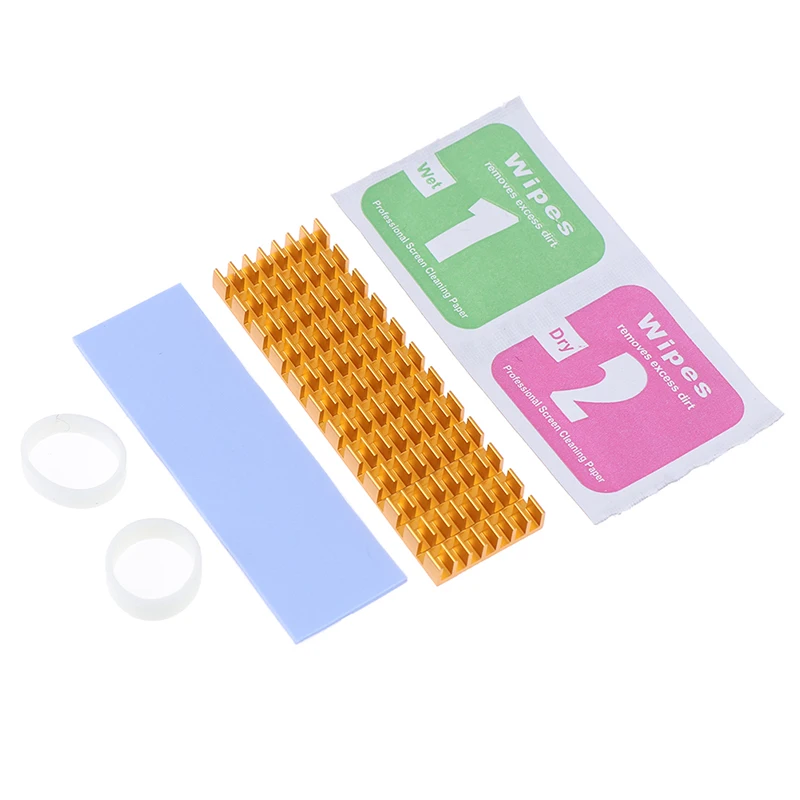 

New 1Set For M.2 NGFF NVMe 2280 PCIE SSD Aluminum Cooling Heat Sink With Thermal Pad