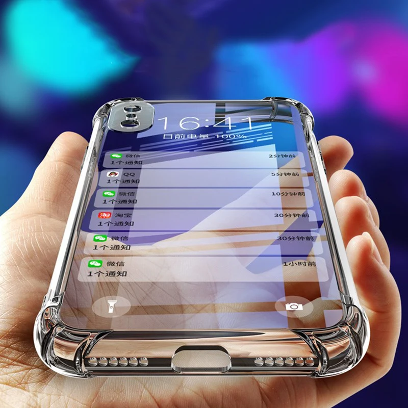 Clear Silicone Soft Phone Case For iPhone 11 Pro Xs Max XR X 6 s 6s 7 8 Plus 6Plus 6sPlus 7Plus 8Plus Shockproof TPU Back Cover |