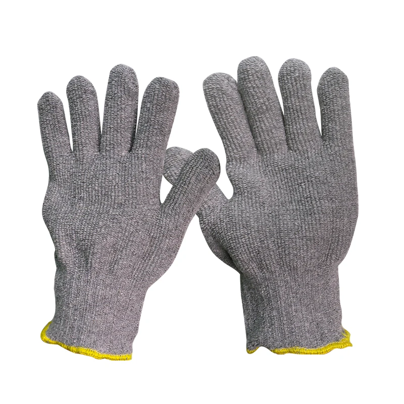 Устойчивые к порезам безопасные рабочие перчатки с высокой термозащитой серые