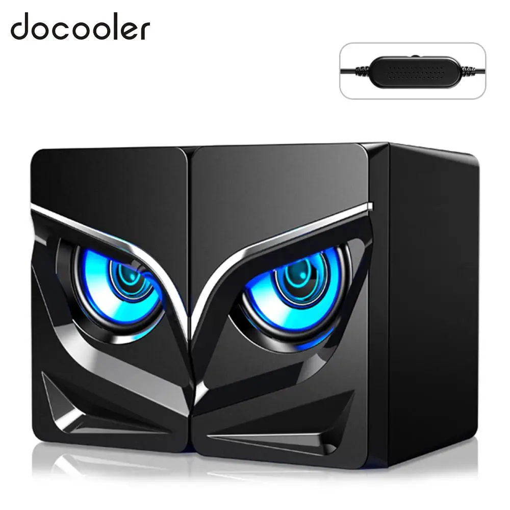 Docooler V128 3 5 мм мини стерео звуковая колонка настольный компьютер сабвуфер с