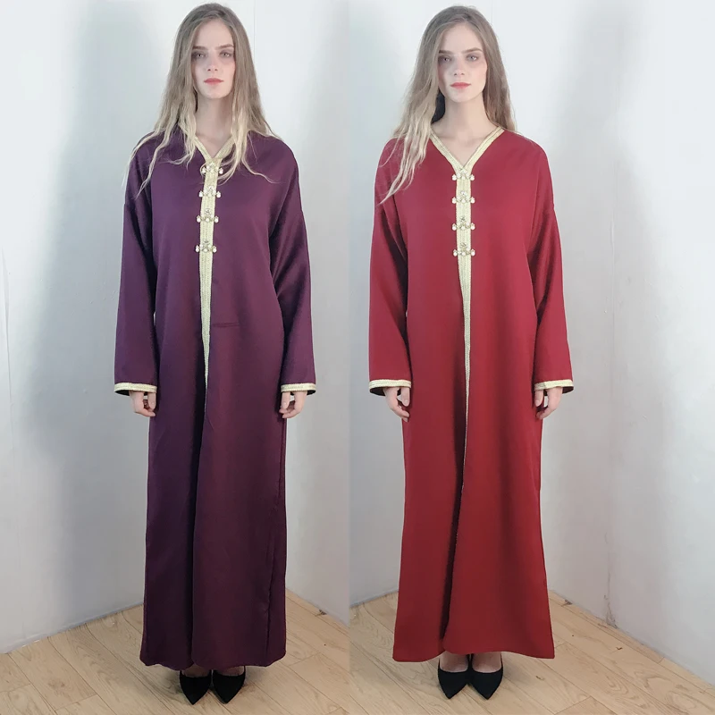 Женское длинное платье-кимоно, открытая абайя, Дубай, кафтан, Турция, ислам, мусульманское платье Djellaba, Caftan Thai af129