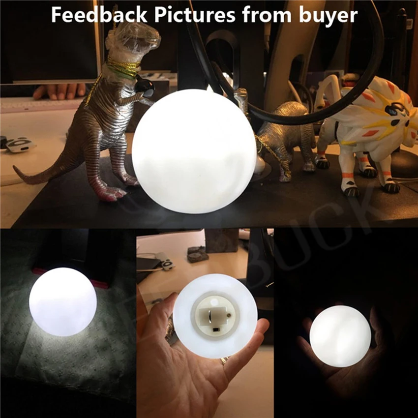 3D Printing LED Moon Lamp Night LR44 Button Battery Lunar Light 7 Color Flash Twinkle Atmosphere Children Gift | Лампы и освещение