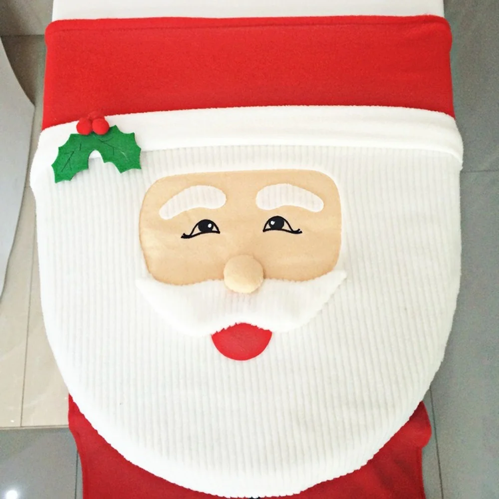 Новогодний Декоративный Рождественский орнамент Navidad подарки Рождественские украшения для дома Санта Клаус крышка для унитаза