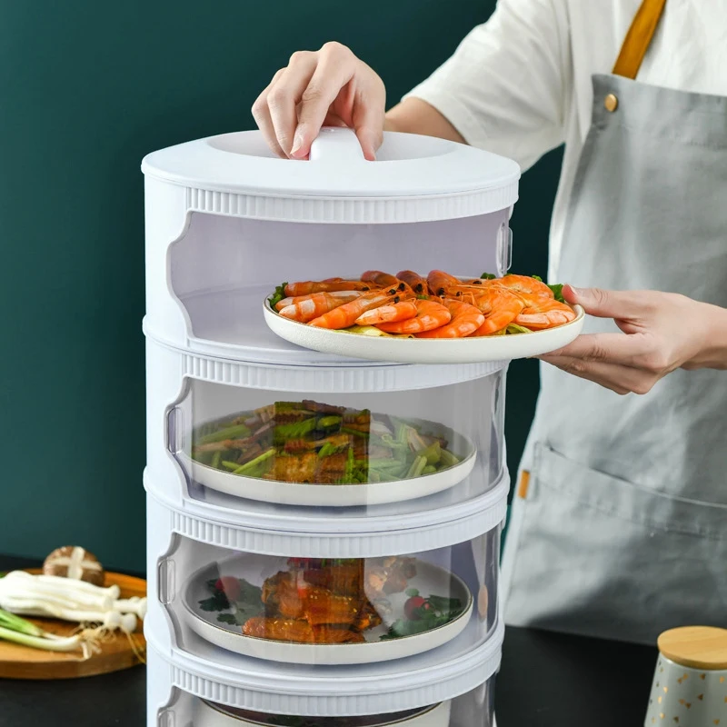 

Stackable Food Dome Multi-Layer Transparent Insulation Cover Dustproof for Refrigerator Kitchen Accessories