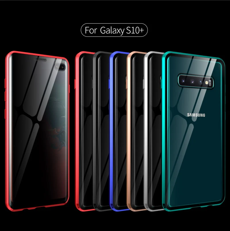 

Double-sided Magnetic 360 Protect Case For Samsung M51 A51 A71 A41 A50 A70 M31 S20FE S10 S9 S8 Note20 Tempered Glass Metal Cover