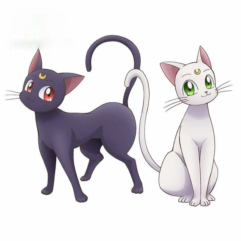 

13cm X 12cm for Sailor Moon Cat Car Decal Bumper Window Vinyl Car Sticker Personality for VAN RV SUV Waterproof