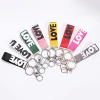 creative love smiley face ribbon keychain pendant korean bag garment accessory small gift diy ornament accessories