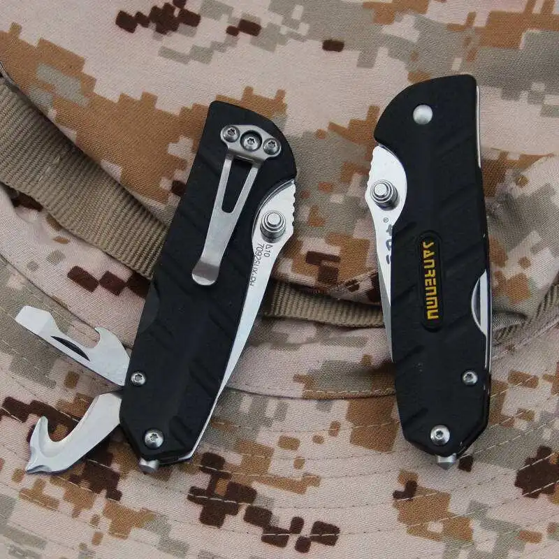Sanrenmu 7092 EDC карманный складной нож инструменты для выживания со стекловолокном режущий ремень отвертка открывалка для бутылок для кемпинга