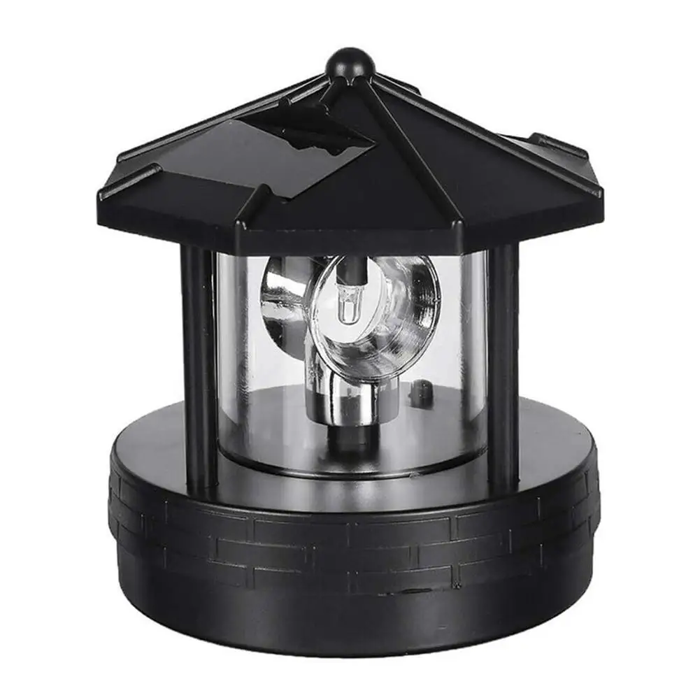 

LED Solar Lighthouse Lamp Auto Rotating Lantern Outdoor Waterproof Garden Lawn Lamp Yard Fence Path Landscape Decoration