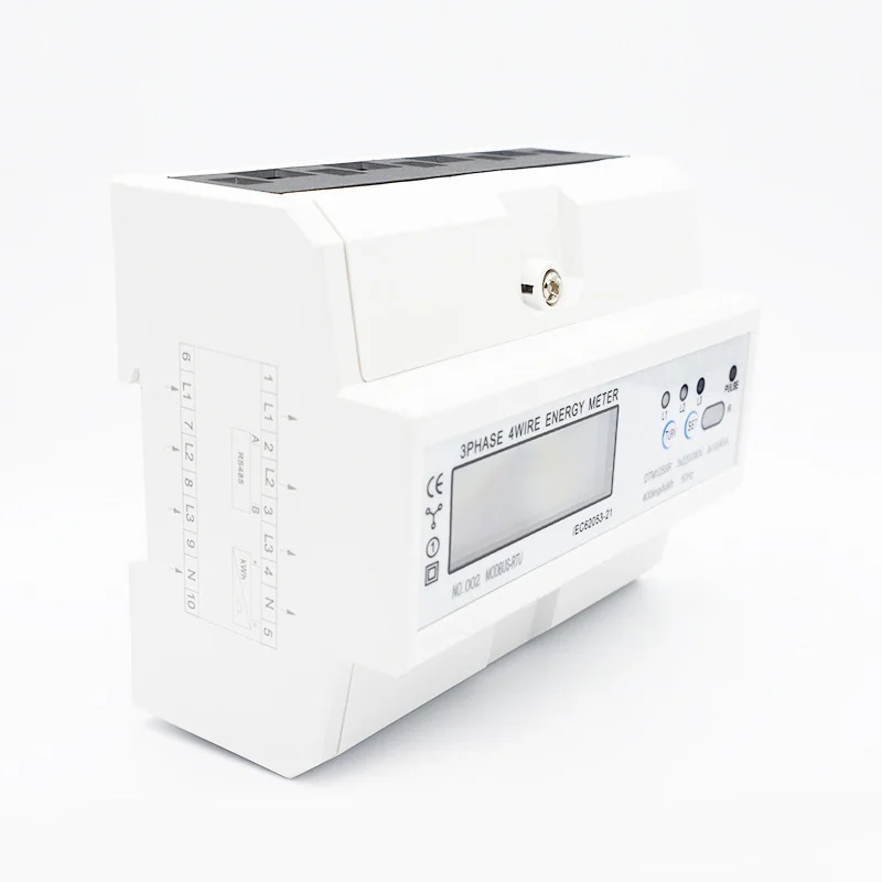Din-рейку ваттметр счетчик энергии Ватт метр три фазы четыре провода RS485 MODBUS