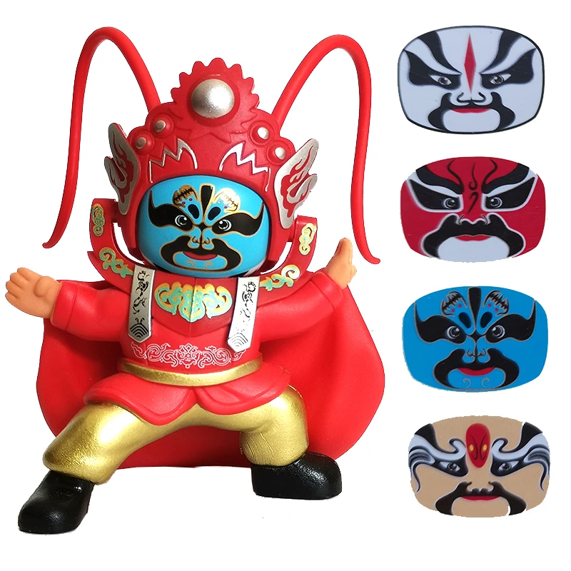 

4 Faces Chinese Cultural Artistic Dolls Ethnic Dolls Traditional Opera Mask-changing dolls China Opera performance Action Figure