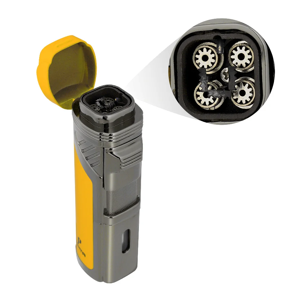 Ветрозащитная Бутановая Зажигалка PIPITA многоразовый фонарь 4 зажигалки с красным