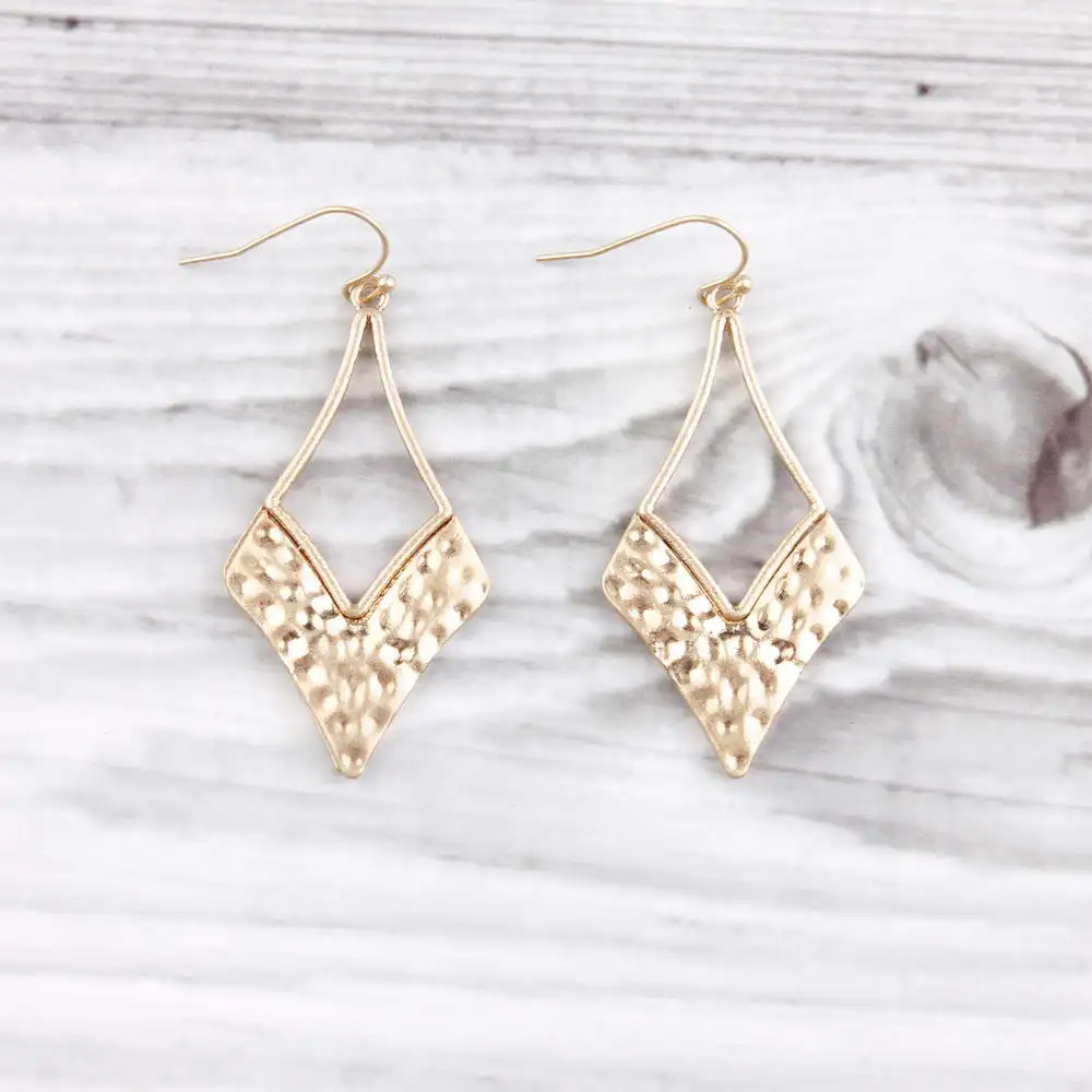 Handmade Hammered Metaillic Arrow Heads Dangle Drop Earrings for Women Chic Trendy Geometry Arrowhead | Украшения и аксессуары