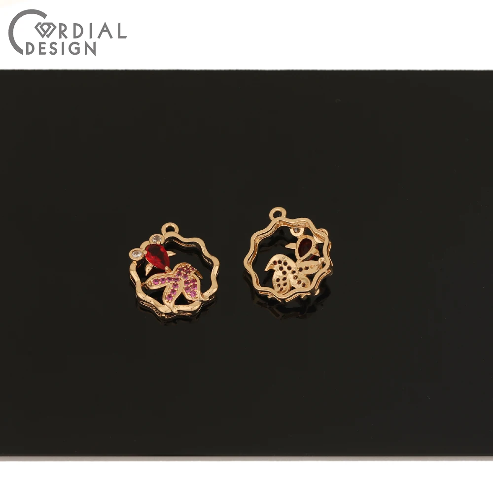 

Cordial Design 50Pcs 16*20MM Jewelry Accessories/Necklace Findings & Components/Hand Made/Crystal Pendant/DIY Making/CZ Charms