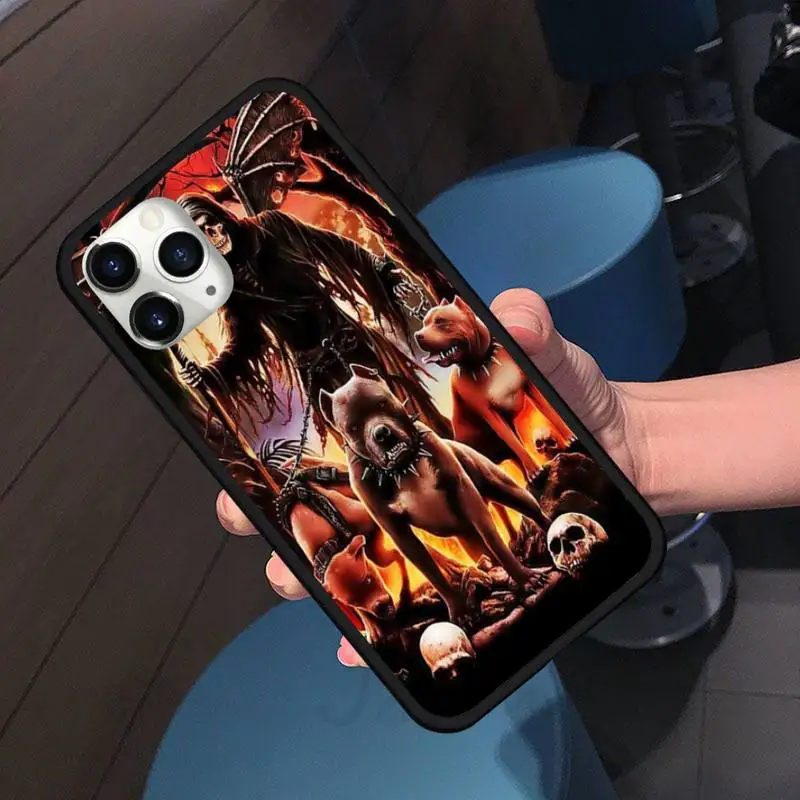 

Grim Reaper Skeleton Horror Phone Case For iphone 7 8 12 11 XR XS pro Max Mini plus Soft silicone cover shell funda