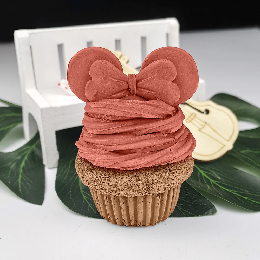 QT0337 PRZY 3D Cupcake Moulds Bow-knot Cup Cake Silicone Wedding Birthday Candle Mold Decor Soap Molds Clay Resin Moulds