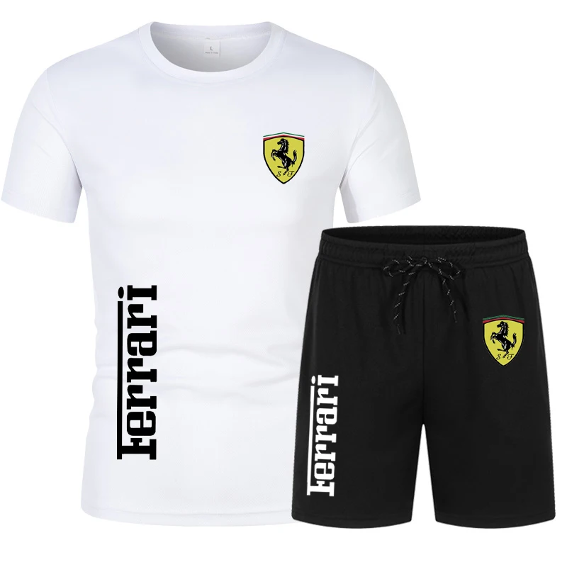 

summer men sets fashion leisure men's suit sportswear sportswear tracksuit men men's sets short sleeve T-shirt 2-piece set