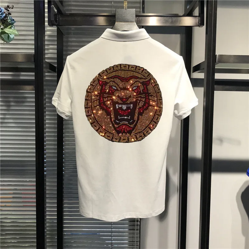 Мужские рубашки-поло брендовая одежда новая летняя рубашка с коротким рукавом