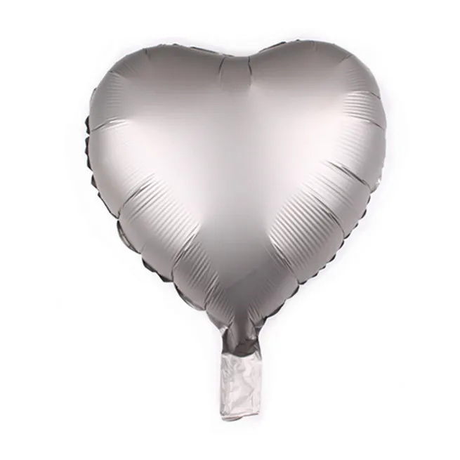 silver heart 10 шт. 18 дюймов металлический шар с сердечками из фольги 12 дюймов мульти латексный гелиевый металлический шар на день рождения Свадебные украшения - Цвет: silver heart