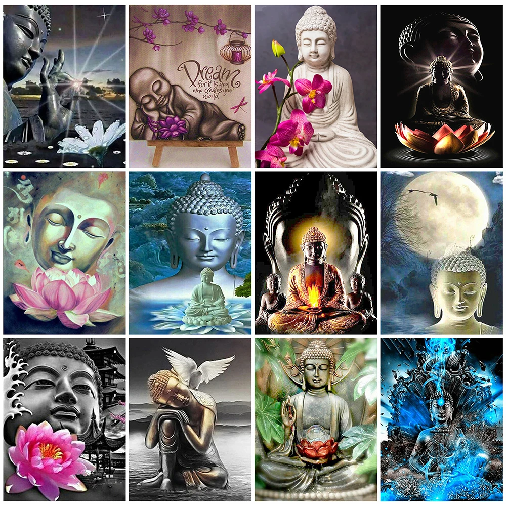 

5D DIY Diamond Painting Religion Diamond Embroidery Full Square Buddha Mosaic Portrait Picture Rhinestones Home Decor