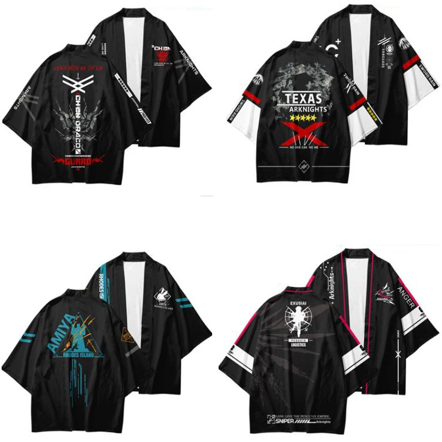 

Arknights 3D Print Japanese Kimono Cardigan Haori Yukata Cosplay Women/Men Fashion Summer Casual Short Sleeve Streetwear Shirt
