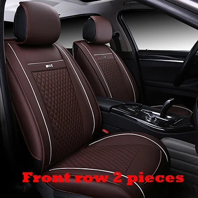 coffee front row Чехол для автомобильного сиденья для nissan qashqai j10 almera n16 note x-trail t31 leaf patrol y61 juke leaf teana все модели чехлов для сидений - Название цвета: coffee front row