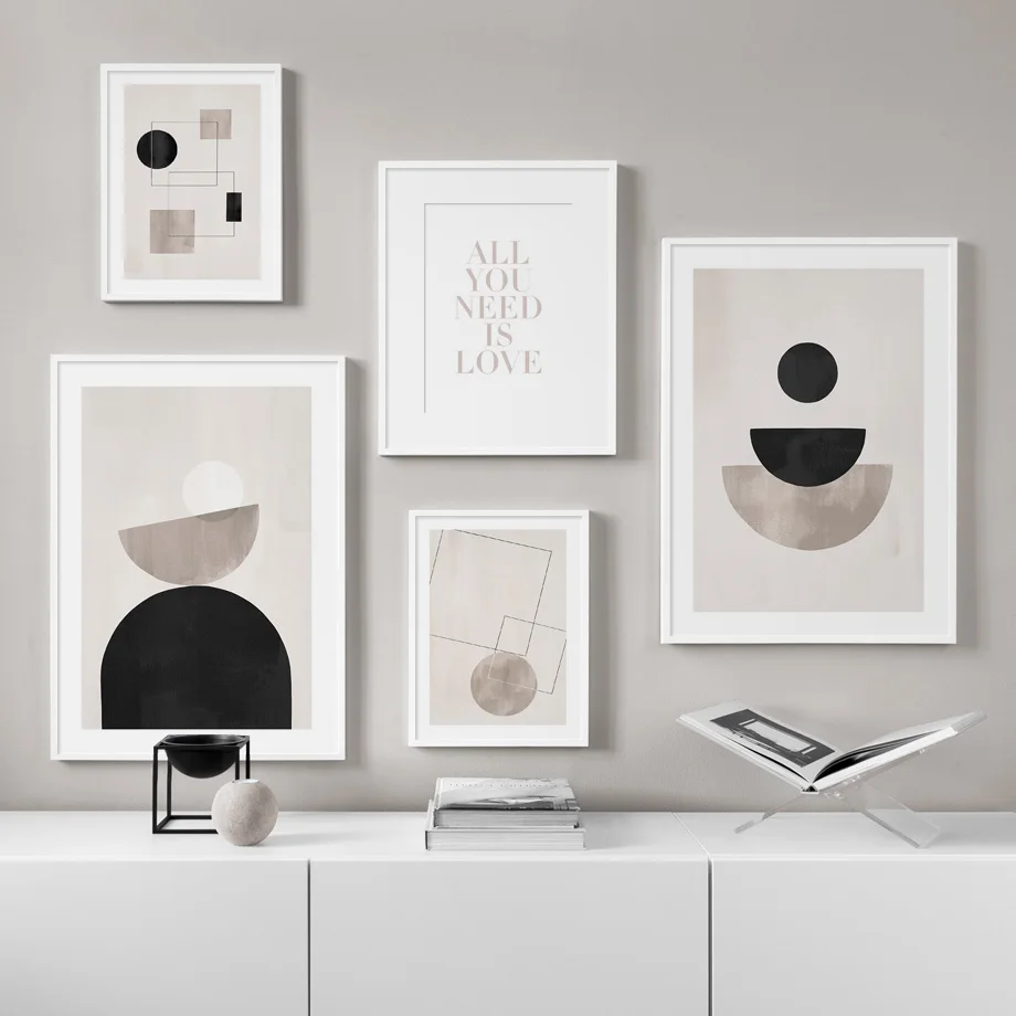 Абстрактные Геометрические линии современные скандинавские плакаты и принты