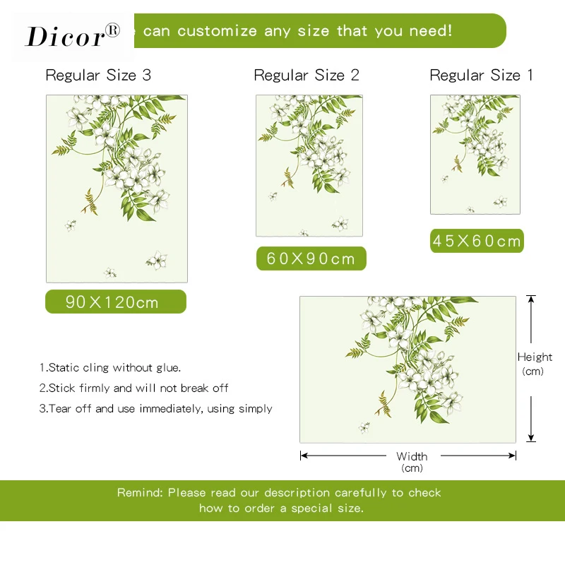 Антистатическая липкая пленка для окна с цветами матовая непрозрачная