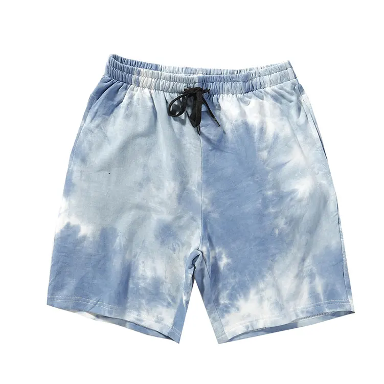 Пляжные мужские свободные шорты Tie dye модные хлопковые короткие штаны для весны и