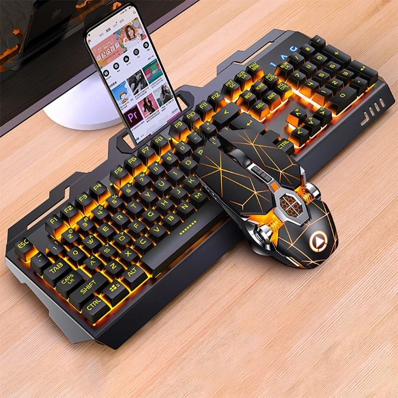 

104Keys RGB Aluminum Alloy Gaming Keyboard and RGB Gaming Mouse Set