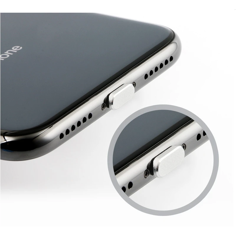 Заглушка для наушников с защитой от пыли, заглушка для Iphone XS Max 78P, Заглушка для зарядного порта, металлическая заглушка для зарядного устройства с защитой от пыли, Заглушка для док-станции-4