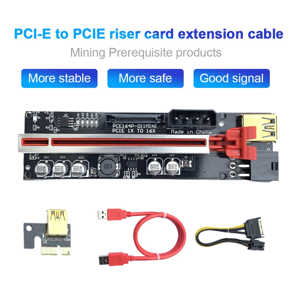 Переходник PCIE внешний USB 3.0 PCI-E Райзер адаптер X16 светодиодный светильник кой PCI