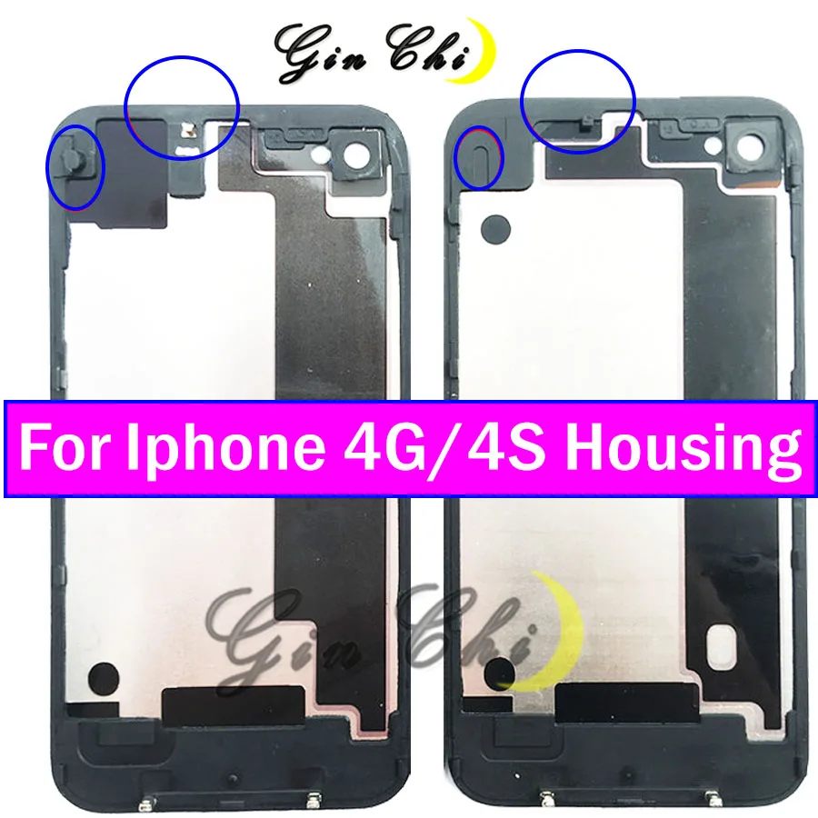 3," для iphone 4 4s крышка батареи подлинный стеклянный Замена 4S задняя крышка корпуса двери для iphone 4G задняя крышка батареи
