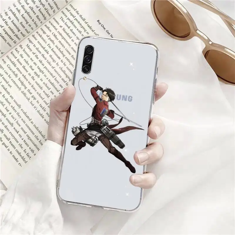 

attack on titan Phone Case Transparent Clear For Samsung Galaxy A71 A21s S8 S9 S10 plus note 20 ultra