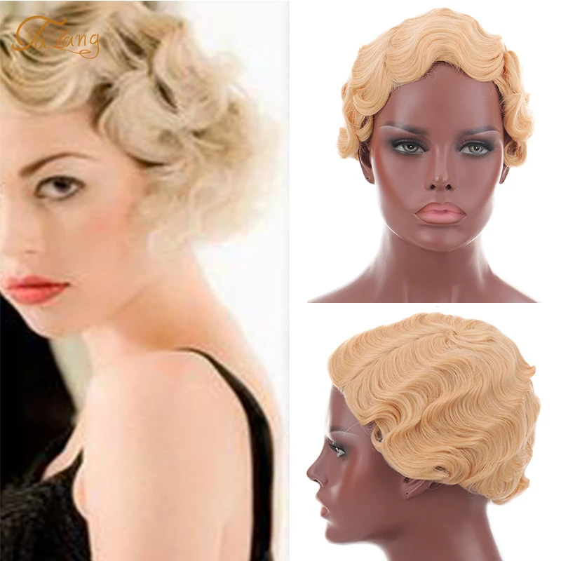 

synthetic short black African wig suitable for black women black pink red blonde mixed brown heat resistant