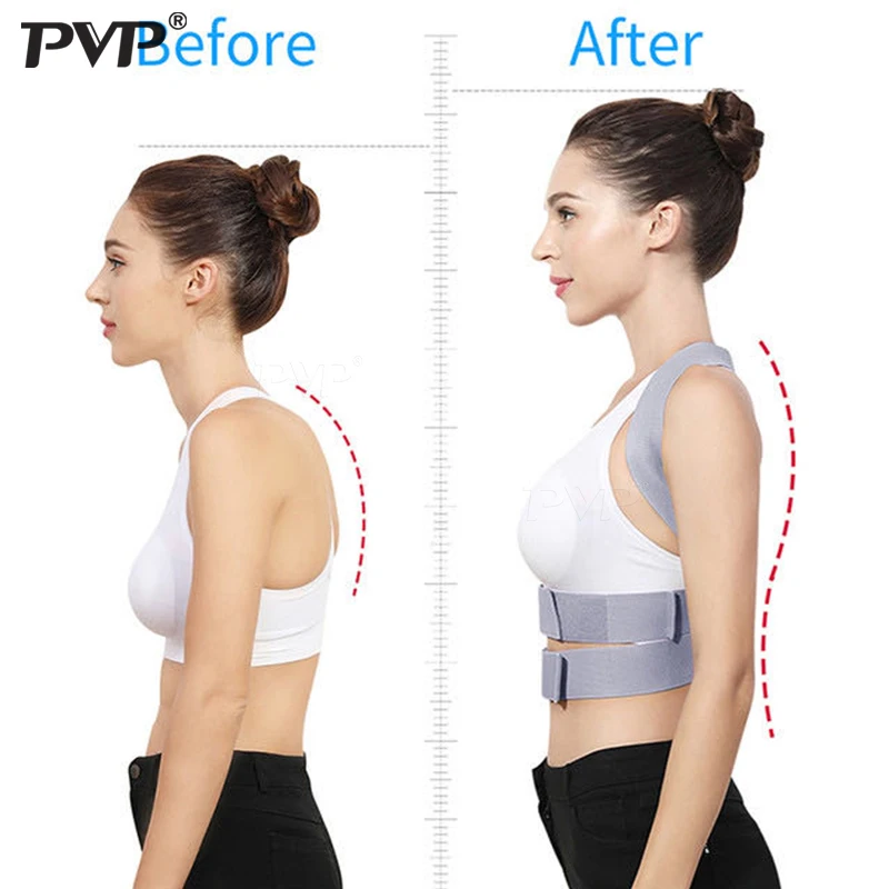 Бандаж поддерживающий пояс регулируемый Корректор осанки для спины ключицы