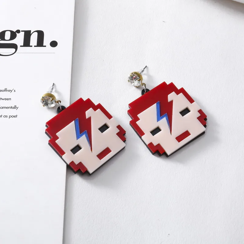 Милые девушки лицо висячие серьги с рисунком для женщин сплав цинка простой