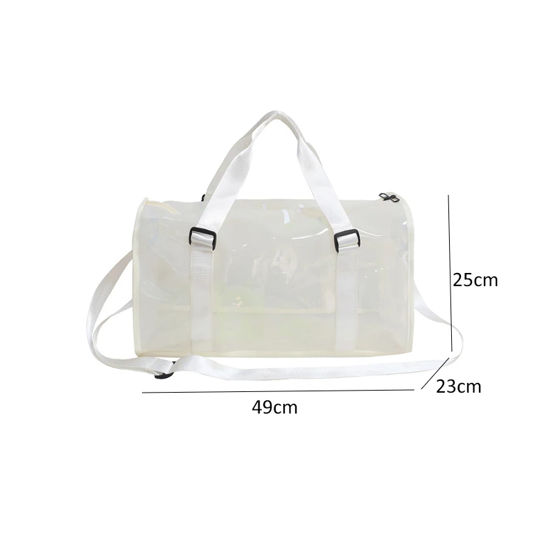 New Transparent Women's Sports Bag Single Shoulder Fitness Bag Crossbody  Waterproof Sports Bag 2021
